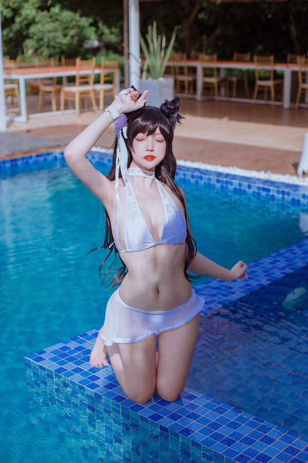 [Net Red COSER] Popolare Coser Nizo Nisa - Costume da bagno Atago blu dipendente di Canine