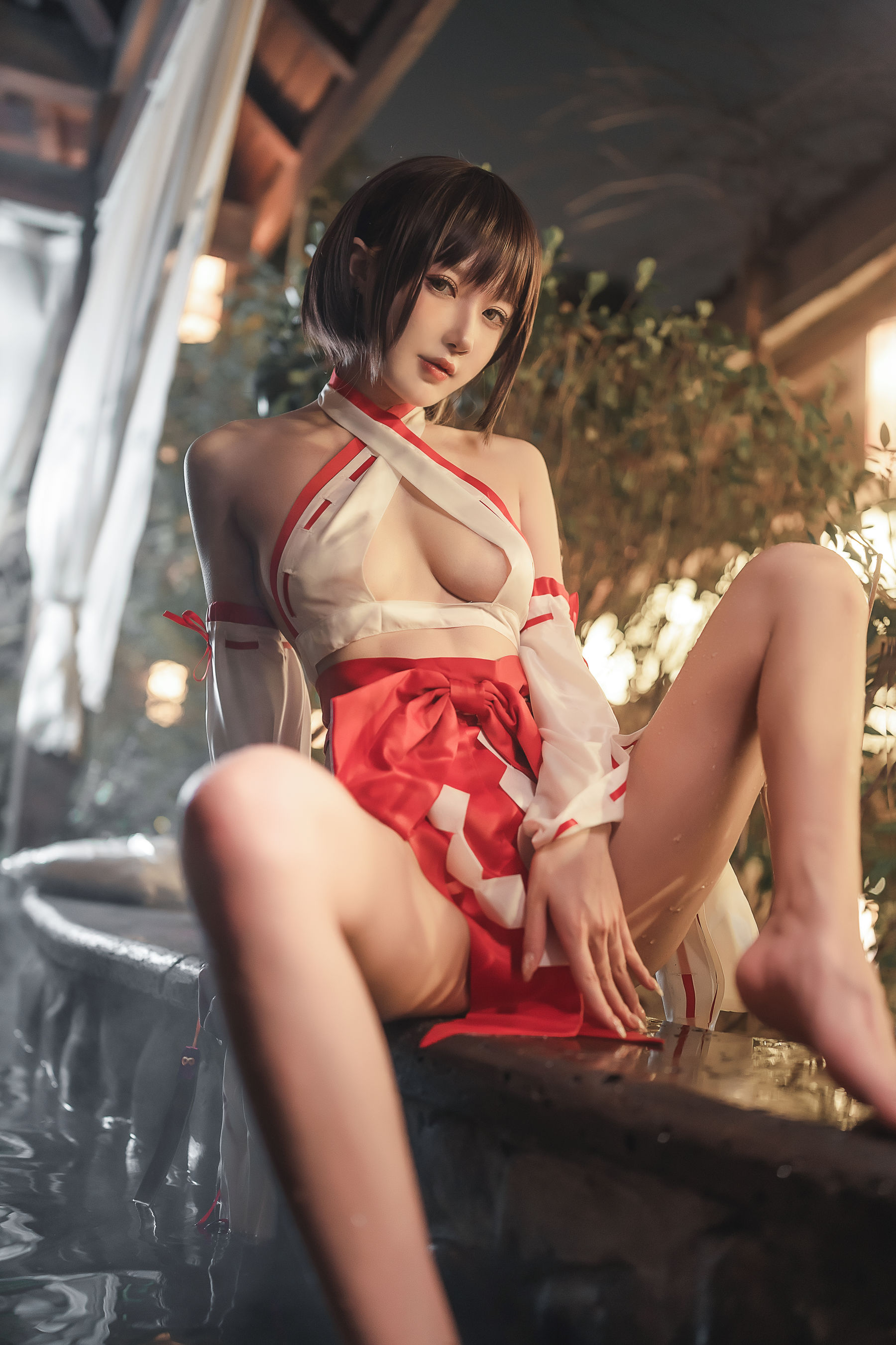 [Net Red COSER Photo] Anime blogger A Bao is also a rabbit girl - Hot Spring Miko Page 8 No.f99427