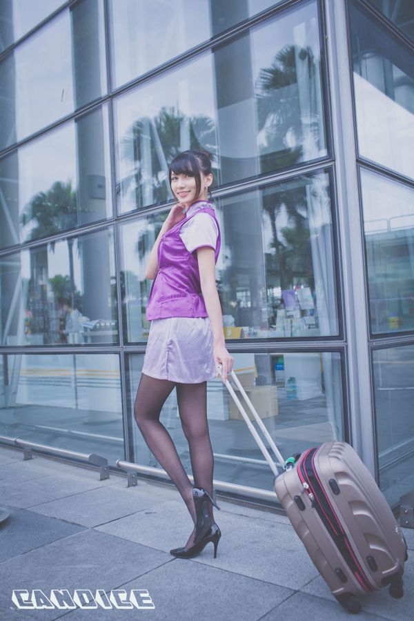 [Taiwan Zhengmei] Cai Yixin Candice "Hostess Black Silk Street Shoot"